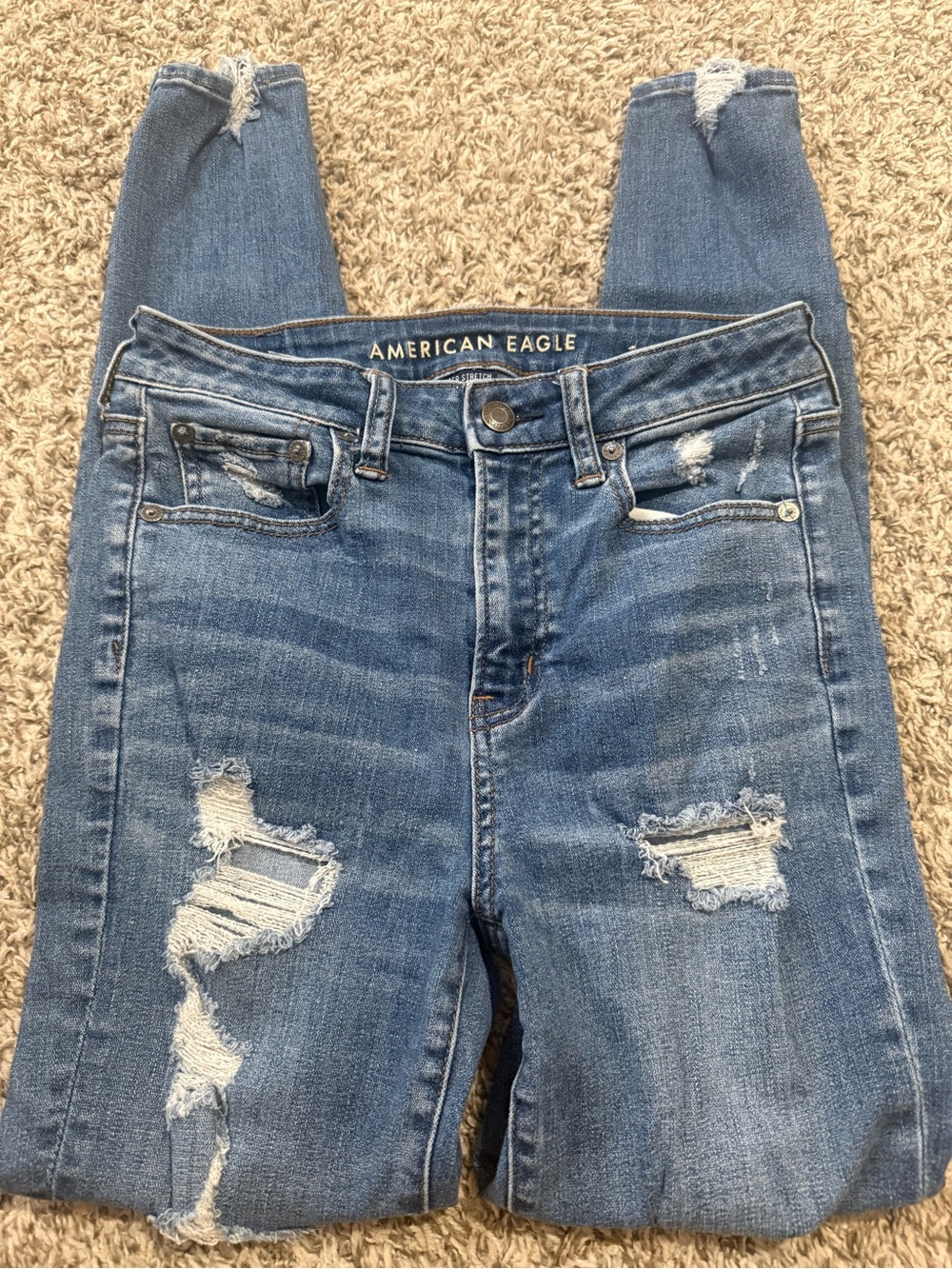 American Eagle Outfitters Distressed Super Stretch Skinny Jeans - Picture 2 of 8